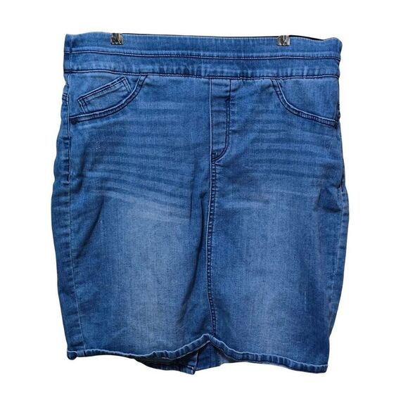 Denim Mini Skirt With Pockets & Distressed Back Detail chic edgy retro Y2K - Picture 1 of 7